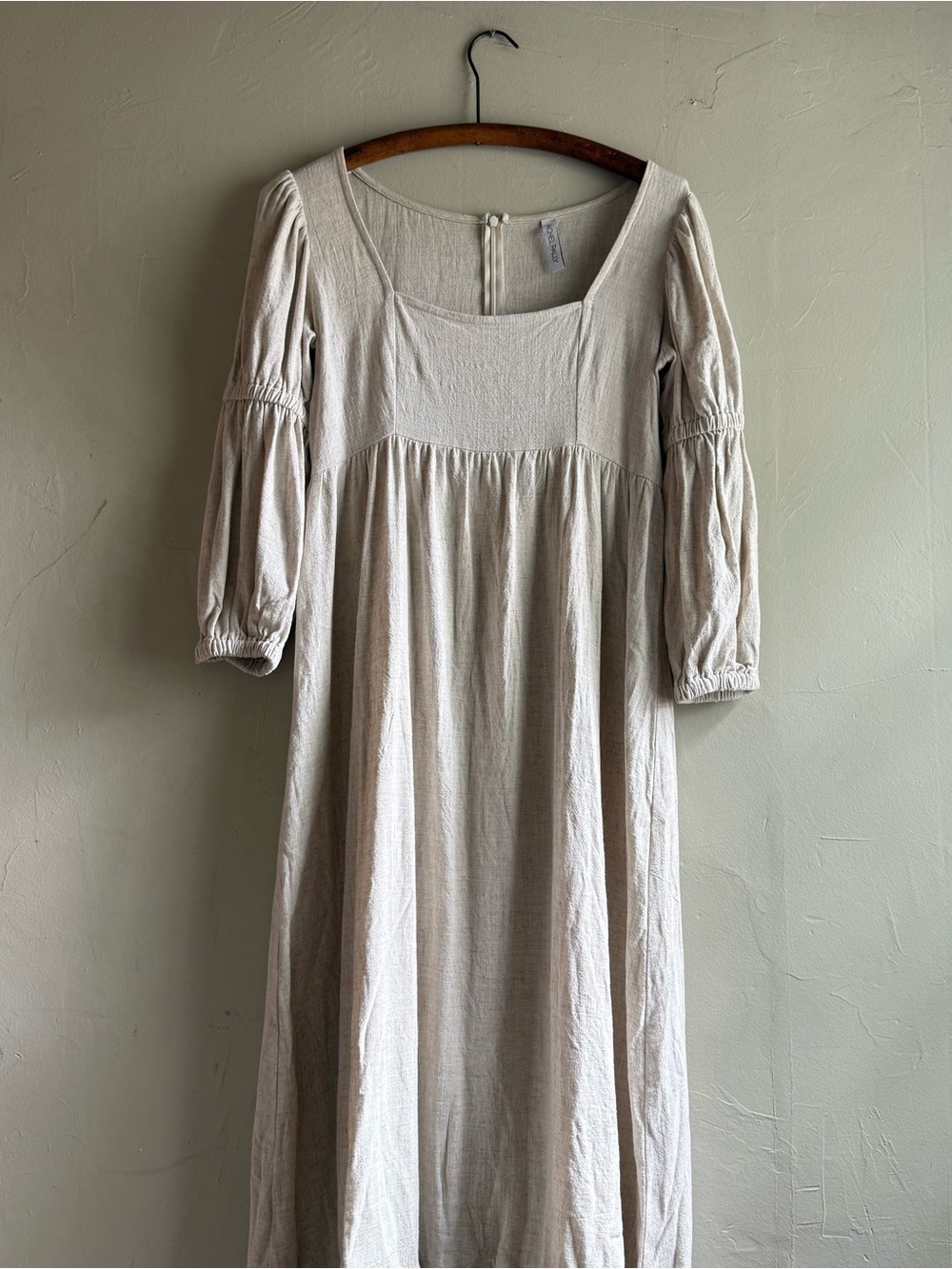 Rachel Pally Light Cream Maxi Dress with Puff Sleeves